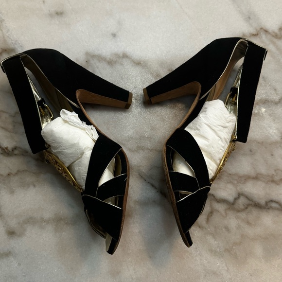 Guiseppe Zanotti Black Suede Sandals - Picture 10 of 13